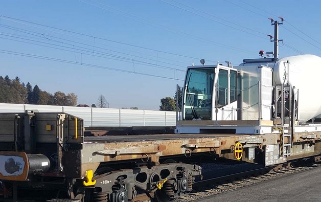 Avesco Fahrmischer am Koralmtunnel