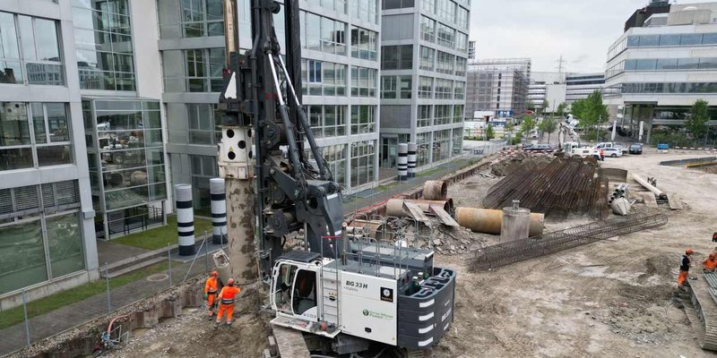 Per il progetto di Zurigo-Leutschenbach Implenia ha impiegato la BG 33 H con casing oscillator.