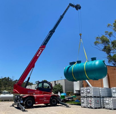Avec le chargeur télescopique RTH 6.26, Avesco présente pour la première fois à une foire une machine issue du portfolio de produits du fabricant italien Magni.