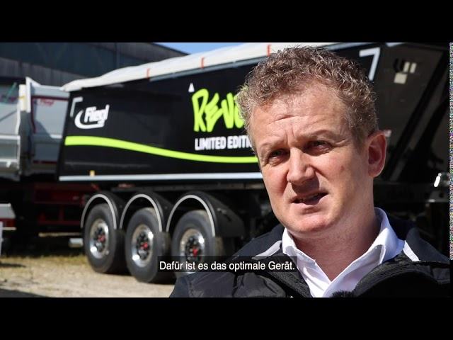 «Revolution» für den Komponententransport – Kippsattelauflieger von Fliegl