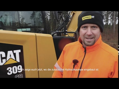 Neuer Minibagger Cat® 309 CR: Praxis-Test für die neue Hochstromhydraulik