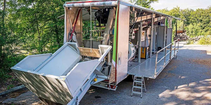 Die mobile Pelletfabrik Proxiflex.