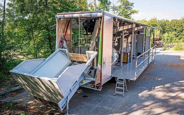 Die mobile Pelletfabrik Proxiflex.
