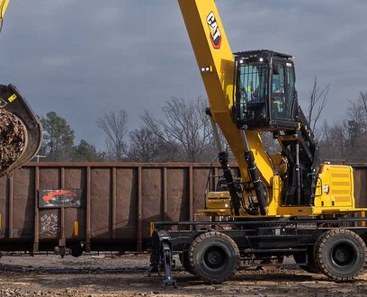 In der Schweiz wird man den MH3050 meist in der Ausführung mit Drop Nose Stiel und Polypgreifer in der Anwendung sehen.