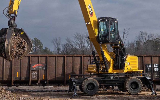 In der Schweiz wird man den MH3050 meist in der Ausführung mit Drop Nose Stiel und Polypgreifer in der Anwendung sehen.