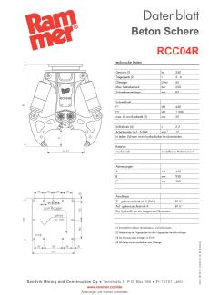 Spécifications techniques RCC04R